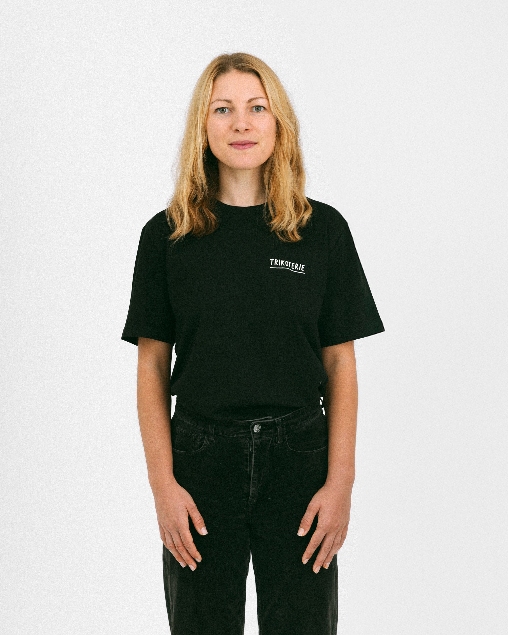 T-Shirt Stop Scrolling Schwarz